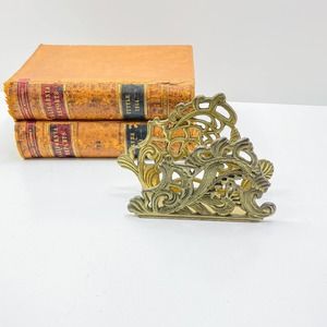 1980’s Teleflora Brass Napkin Holder home decor